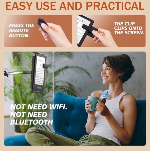 NWT Kindle Page Turner Remote Wireless Clicker Hands Free Reading - Picture 5 of 14